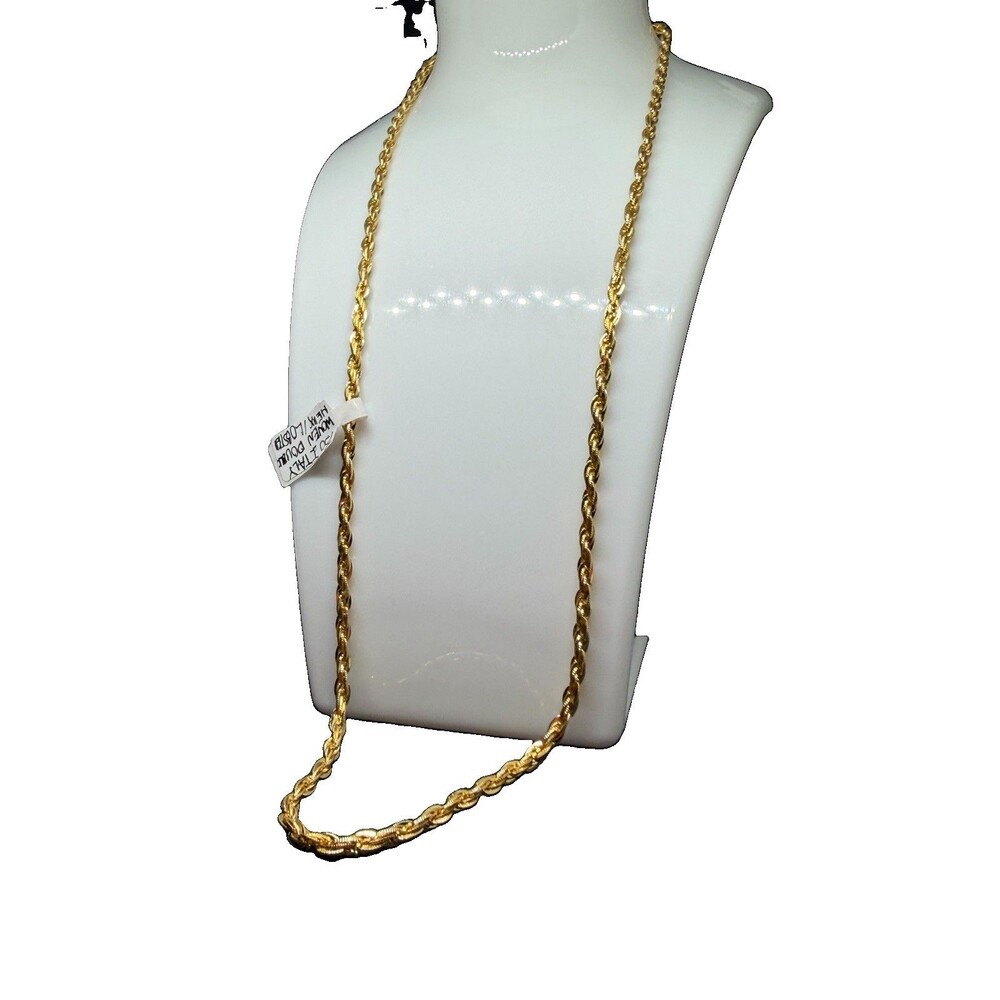 Italy 18K Gold Rope Chain Necklace,Style, No Main or Secondary Stone 24โ 17 gram